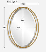 Mirror Rhodes Gold Oval Mirror