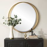 Mirror Rhodes Gold Round Mirror