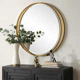 Mirror Rhodes Gold Round Mirror