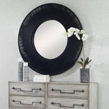 Mirror Sailor's Knot Black Round Mirror