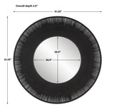 Mirror Sailor's Knot Black Round Mirror