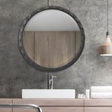 Mirror Scalloped Edge Round Mirror
