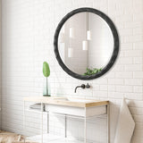 Mirror Scalloped Edge Round Mirror