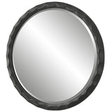 Mirror Scalloped Edge Round Mirror