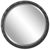 Mirror Scalloped Edge Round Mirror