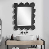 Mirror Sea Coral Wave Mirror // Black