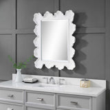 Mirror Sea Coral Wave Mirror // White
