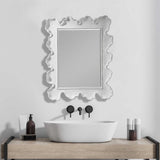 Mirror Sea Coral Wave Mirror // White