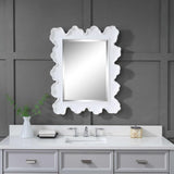 Mirror Sea Coral Wave Mirror // White