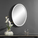 Mirror Serna White Oval Mirror