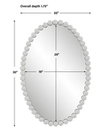 Mirror Serna White Oval Mirror