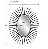 Mirror Starstruck Black Oval Mirror