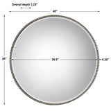 Mirror Stefania Beaded Round Mirror