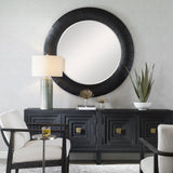 Mirror Stockade Dark Round Mirror