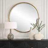 Mirror Sutton Aged Gold Round Mirror