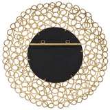 Mirror Swirl Round Gold Mirror