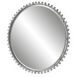 Mirror Taza Aged White Round Mirror