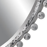 Mirror Taza Aged White Round Mirror