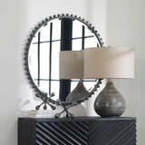 Mirror Round Gunmetal Bauble Mirror
