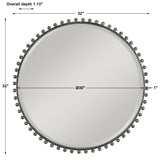 Mirror Taza Round Mirror // Gunmetal