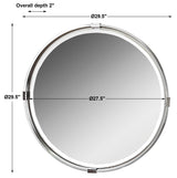 Mirror Tazlina Brushed Nickel Round Mirror
