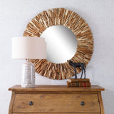 Mirror Teak Branch Natural Round Mirror