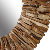 Mirror Teak Branch Natural Round Mirror