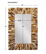 Mirror Teak Branch Rectangular Mirror