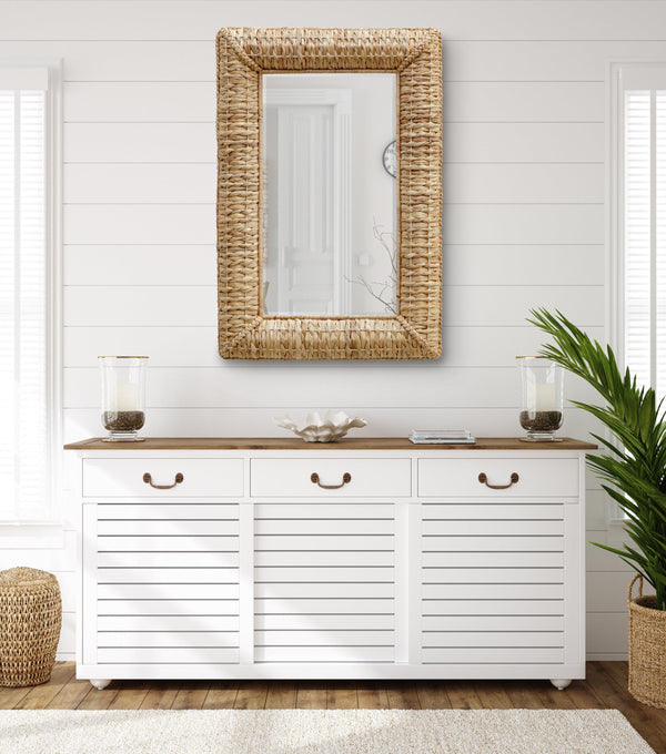 Mirror Twisted Seagrass Rectangle Mirror