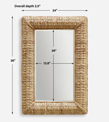 Mirror Twisted Seagrass Rectangle Mirror