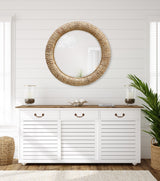 Mirror Twisted Seagrass Round Mirror