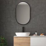 Mirror Varina Minimalist Black Oval Mirror