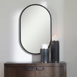 Mirror Varina Minimalist Black Oval Mirror