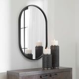 Mirror Varina Minimalist Black Oval Mirror