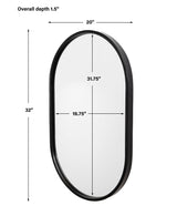 Mirror Varina Minimalist Black Oval Mirror