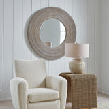 Mirror Vortex White Washed Round Mirror