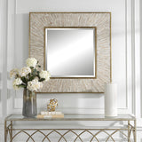 Mirror Wharton Whitewashed Square Mirror