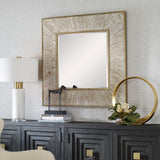 Mirror Wharton Whitewashed Square Mirror