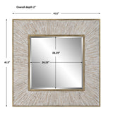 Mirror Wharton Whitewashed Square Mirror