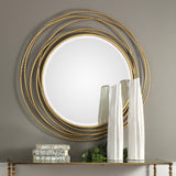 Mirror Whirlwind Gold Round Mirror