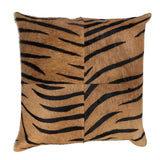 Animal Print Cowhide Pillow // Camel & Black