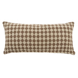 Check Weave Pillow Brown // 14" x 31"