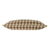 Pillow Covers Check Weave Pillow Brown // 21" x 12"