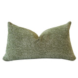 Pillow Covers Spots Reversible Chenille Pillow Cover // Olive 14x24