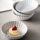 Scalloped Pearl Luster Cereal Bowl // Set of 4