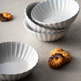 Scalloped Pearl Luster Cereal Bowl // Set of 4