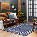 Rug Greenwich Outdoor Rug // Blue & Gray