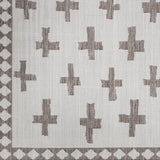 Rug Long Beach Cross Outdoor Rug // Ivory & Brown