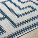 Rug Long Beach Cream & Navy Area Rug