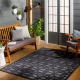 Rug San Diego Geometric Outdoor Rug // Black